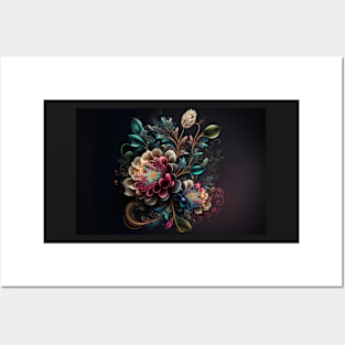 Abstract Floral Garden Botanical Print Posters and Art